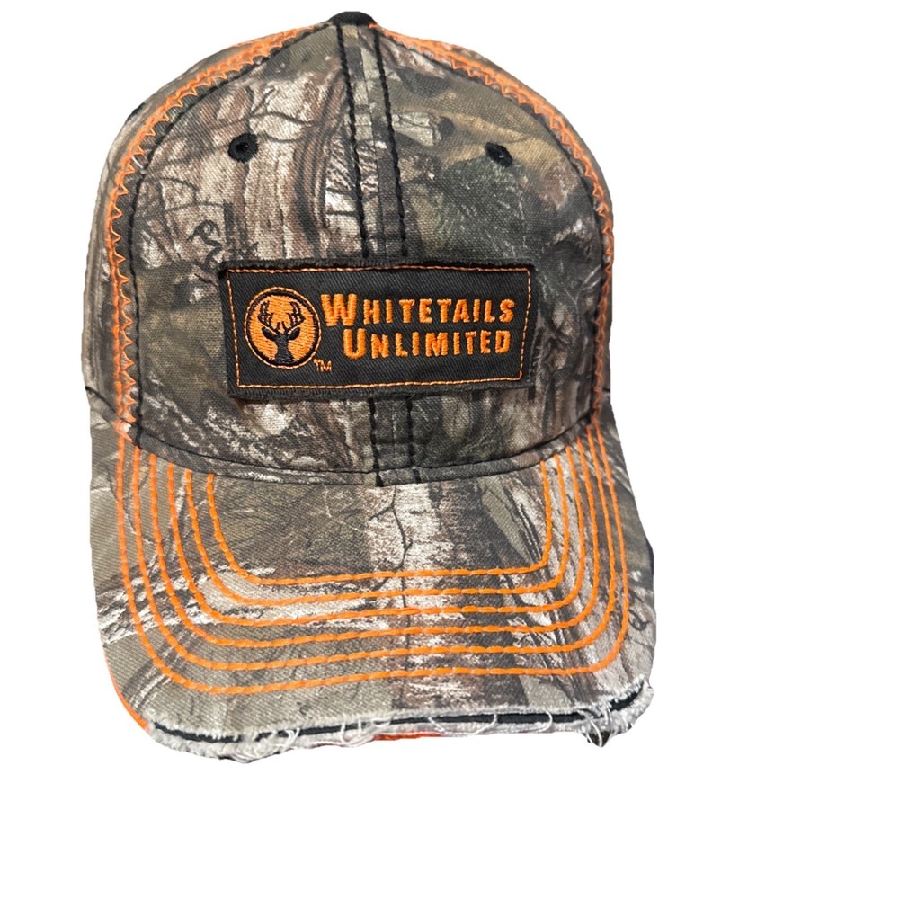 WHITETAILS‎ UNLIMITED hat camouflage brown adjustable cap